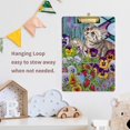 thumbnail image 6 of FMSHPON Cat ButterflyFlower Clipboard Hardboard Wood Nursing Clip Board and Pull for Standard A4 Letter 13x9 inches, 6 of 7