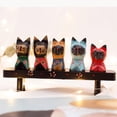 thumbnail image 5 of Decoraciones de escritorio de madera, gato de la suerte, lindo gatito, restaurante, tienda, oficina, dormitorio, decoraciones pequeñas Sailing Electrónica, 5 of 5