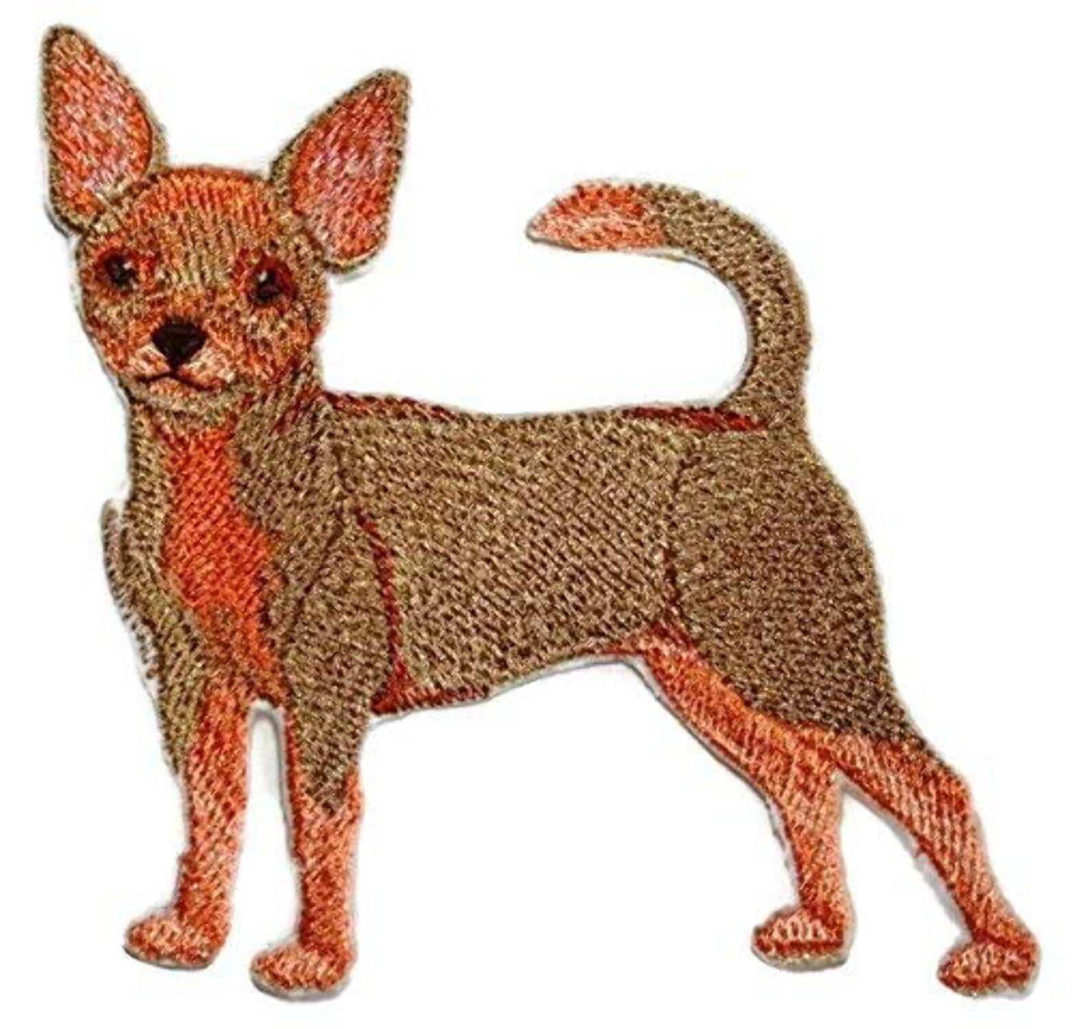 Custom Dog Portraits[Chihuahua] Embroidered Iron On/Sew Patch [4.5" x 4]]