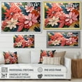 thumbnail image 4 of Designart "Tropical Jungle Pattern with Pink Floral IV" Floral Framed Wall Art Decor - Traditional Pink Flowers Entryway Framed Wall Art, 4 of 6