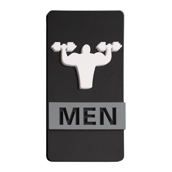 Letrero de inodoro Acrílico Accesorio de letrero de identificación de baño 22x12 cm Durable Fácil de instalar letreros de puerta para hogares, hoteles Hombres