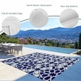 thumbnail image 3 of Navy Blue Geometric Outdoor Rug for Patio/Deck/Porch, Non-Slip Large Area Rug 6 x 9 Ft, Vintage Abstract Art Indoor Outdoor Rugs Washable Area Rugs, Reversible Camping Rug Carpet Runner, 3 of 8