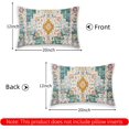 thumbnail image 3 of Boho Pillow Covers 12"x20" Set of 2 Vintage Carpet Green Bohemian Throw Pillow Case Soft Rectangle Decorative Pillowcases for Home Decor Sofa Car Living Room, 3 of 6