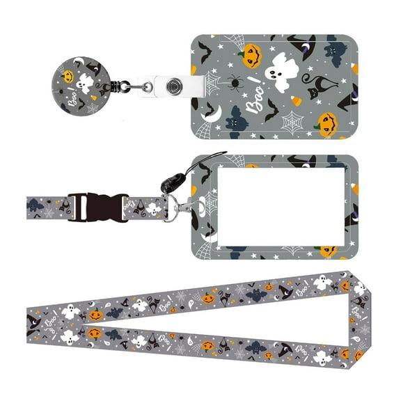 Pumpkins Retractable Lanyard with Badge Holder Halloween Badge Holder for Doctor