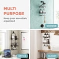 thumbnail image 6 of Rustproof Hanging Shower Caddy with 2 Shelves and Built In Hooks for Bathroom Organization, 6 of 10