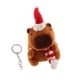 thumbnail image 3 of Llavero de peluche de carpincho, mochila de animales de peluche de carpincho, colgante de muñeca portátil bufanda blanca redonda, 3 of 9