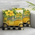 thumbnail image 3 of COMIO  Lemon Pillow Covers Summer Farmhouse Throw Pillow Case Watercolor Cushion Case Buffalo Plaids Truck Hello Sunshine Decorative Pillow Case Lemon Cover for Home Sofa Couch, 3 of 5