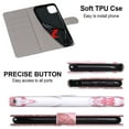 thumbnail image 6 of For Samsung Galaxy S21 Plus Case, Mantto Magnetic PU Leather Phone Case With Hand Rope Strap Cute Pattern Painted Flip Credit/ ID Card Wallet Slots Stand, Marble Pattern, 6 of 8