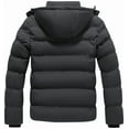 thumbnail image 2 of KVE Men's Hooded Winter Coat Warm Puffer Jacket Thicken Quilted Jacket Dark Grey XX-Large, 2 of 9