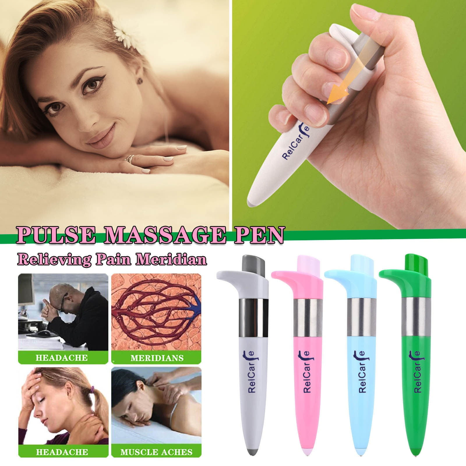 Electronic Analgesia Pen Acupuncture Pain Relief Point Message Device