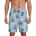 thumbnail image 1 of Vsdgher Short de Pyjama Imprimé Hippopotame Mignon pour Hommes Bas de Pyjama Léger avec Poches-TG, 1 of 6