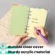 thumbnail image 5 of de 6 Anillas de Acrílico Transparente, Cubierta para Cuaderno, Planificador A6, Carpeta de Presupuesto, Carpetas de Hojas Sueltas, Suministros de Oficina., 5 of 5