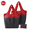 Wine red-2 pack, variant on RPET Reusable Grocery Bag, Foldable Waterproof Shopping Tote, 25.0 x 18.1 x 5.9 in Large Capacity Recycled Fabric Bag for Groceries, Market Runs, Travel and Daily Storage