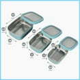 thumbnail image 7 of MIRA 3 Set Stainless Steel Lunch Containers with Anti-Slip Bottom and Transparent Lid, Rectangular Frost, 7 of 7
