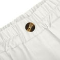 thumbnail image 5 of Homenesgenics Women's Half Shorts Pants Summer Elastic Waist Buttons Casual Linen Pockets Pants, 5 of 9