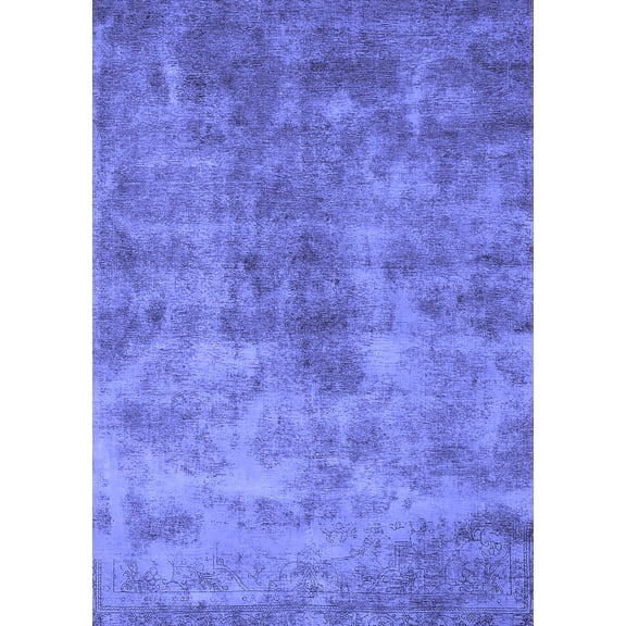 Ahgly Company Indoor Rectangle Oriental Blue Industrial Area Rugs, 2' x 5'