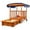 Natural + Blue, variant on Costway Wooden Retractable Sandbox  with Cover & Built-in Wheels Kids Outdoor Playhouse