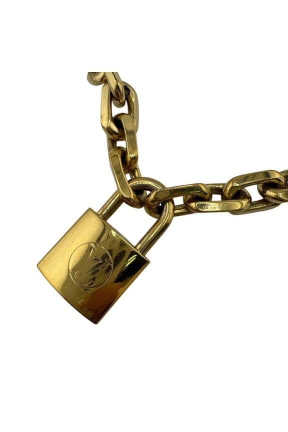 Pre-Owned LOUIS VUITTON MP2993 Collier Chain LV Edge Cadena Necklace Gold Unisex (Good)