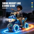 thumbnail image 3 of Xuanlur Dinosaur Balance Bike for 1-3 Year Olds, Toddler Bike with EVA Tires, Light-Up Wheels, Baby Bike with Music & Mist Spray Effects, Dinosaur Ride on Toy, Perfect First Birthday Gift, Blue, 3 of 7