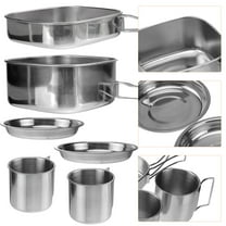 UNOMOR Stainless Steel Camping Cooking Set 6Pack Easy to Clean Cookware for Outdoor Events