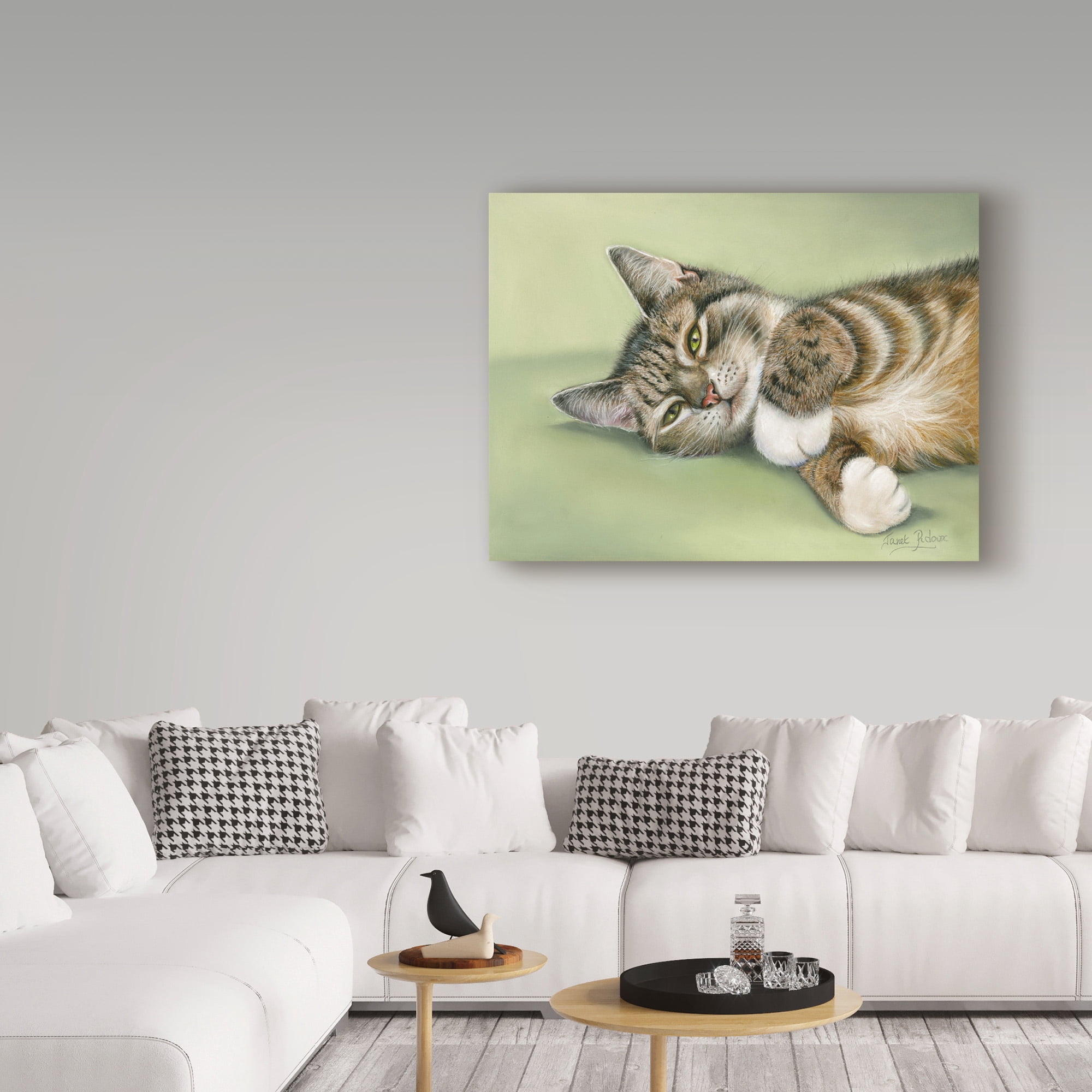 Trademark Fine Art 'Green Eyes' Canvas Art by Janet Pidoux