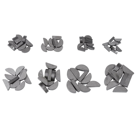 Vowen 80 Pieces Metal Woodruff Keys Assortment Kit for Mechanical Industry Fasteners
