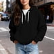 thumbnail image 5 of Ounisa Womens Hoodies Casual Long Sleeve Drawstring Waffle Pullover Tops Loose Hooded Sweatshirt with Pocket, 5 of 8
