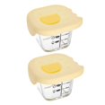 thumbnail image 3 of 2pcs Baby Food Storage Containers 230ml Glass Food Holders Clear Glass Bowls With Lids Leakage-Proof Storage Jars For Freezer And Microwave Safe, 3 of 4