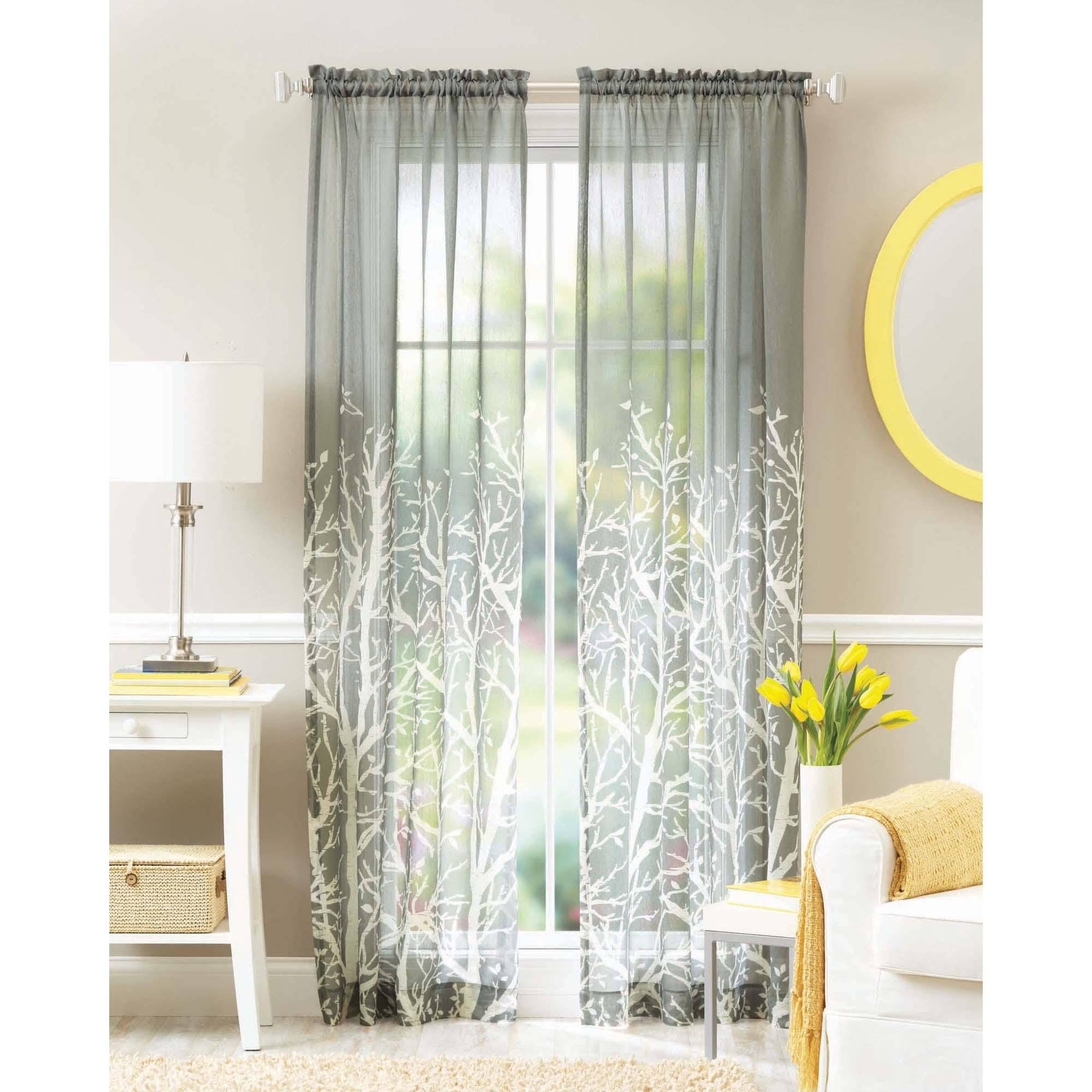 Blue Floral Curtains Walmartcom