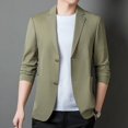 thumbnail image 2 of Traje de alta gama nuevo de primavera sin costuras para ocio para hombres jóvenes y de mediana edad estilo coreano ajustado sin planchado pequeño, 2 of 5