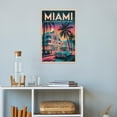 thumbnail image 4 of Miami Retro Travel Poster Vintage U.S. City Tourism with Art Deco & Ocean Drive Print Poster, 4 of 8