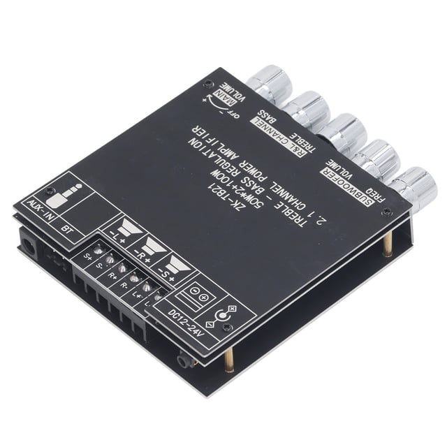 Módulo amplificador de potencia de audio BT de 2,1 canales, placa amplificadora de potencia digital con altavoz inalámbrico DIY, CC 12-24 V