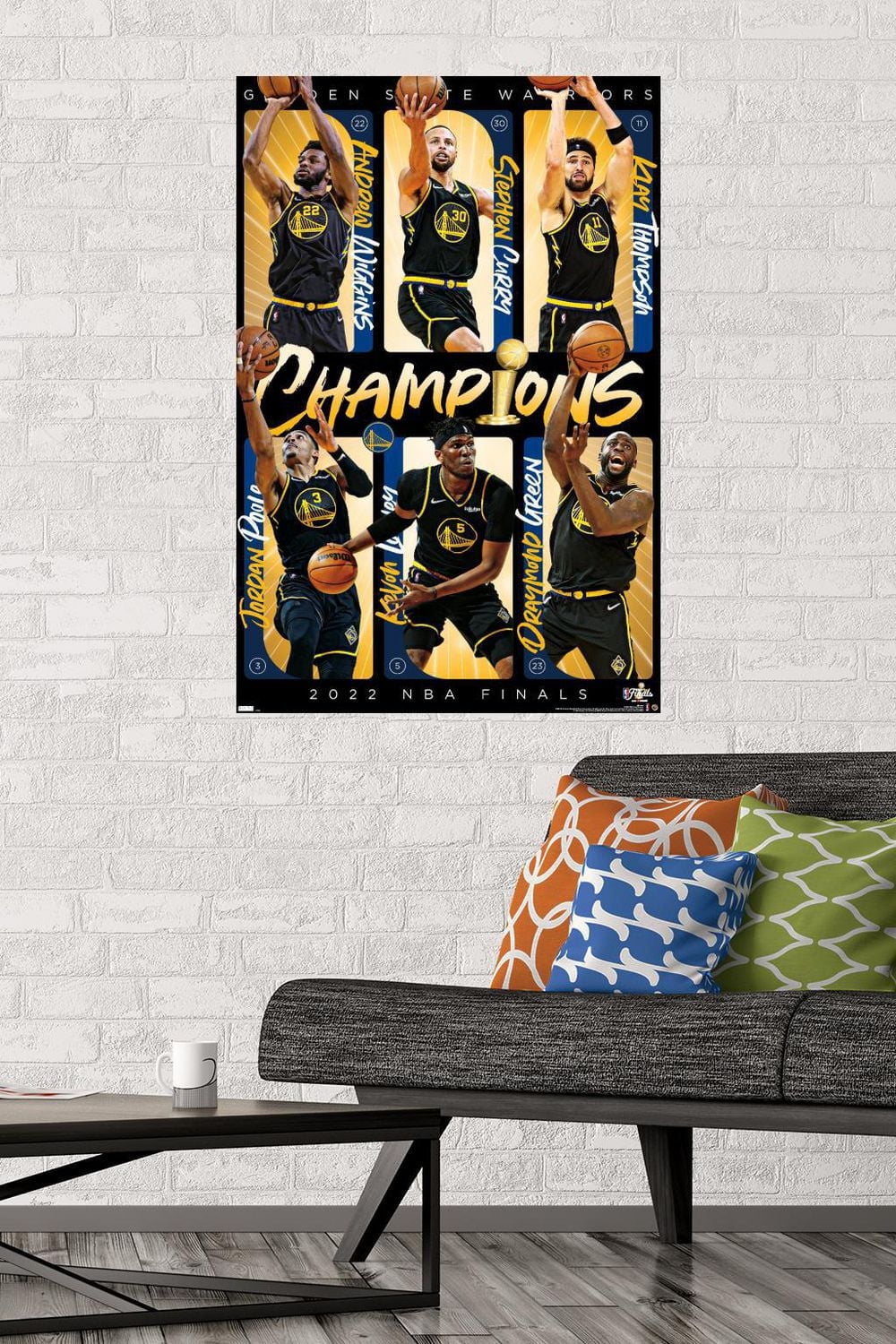 NBA Golden State Warriors - 2022 NBA Finals Champions Wall Poster, 22.375" x 34" Framed