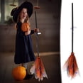 thumbnail image 1 of Xihbxyly Escoba de Bruja de Halloween, Diseño Desmontable, Malla Ligera y Material Plástico, Perfecta para Fiestas de Disfraces, Representaciones Teatrales, Amplia Aplicación para Adultos, Tamaño 90, 1 of 4