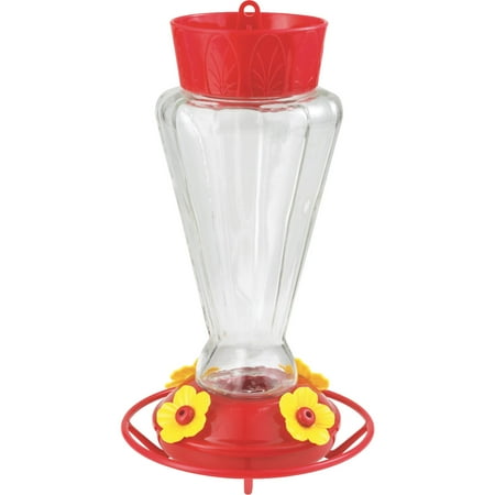 Stokes Select Royal Hummingbird Feeder with 4 Feeding Ports, Red, 28 fl oz Capacity
