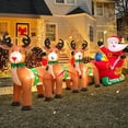 thumbnail image 2 of Arco de árbol de Navidad inflable con trineo de Papá Noel, decoración para el hogar y el exterior con luz LED, regalos para fiestas de jardín y Año Nuevo, 2 of 5