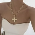thumbnail image 3 of lanema Unique Crosses Pendant Necklace Stylish Hammered Crosses Necklace Unique Neck Accessories for Fashion Enthusiasts, 3 of 21