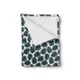 thumbnail image 2 of Leaves Soft Flannel Fleece Throw Blanket, Modern Foliage of Hawaiian Rainforests Abstract Natural Design, Cozy Plush for Indoor and Outdoor Use, 60" x 80", Dark Teal White Black, by Ambesonne, 2 of 5
