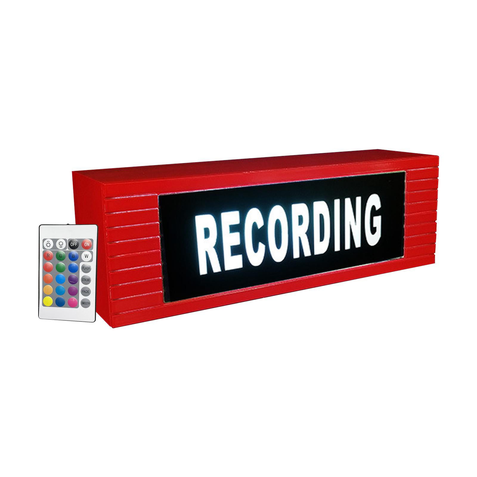 Recording Light Sign LED Remote for Pub Home Red | Walmart Canada