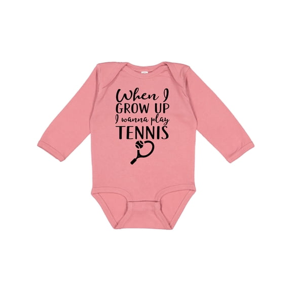 Inktastic Future Tennis Player Gift Boys or Girls Long Sleeve Baby Bodysuit