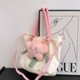 thumbnail image 3 of Bolsos de mano para mujer, bonitos dibujos animados, suaves, grandes, para mujer, bolso de mano para mujer (blanco) Likrtyny Para Estrenar, 3 of 9