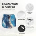 thumbnail image 6 of Haiem Clear Sky Blue Cat Women's 2 in 1 Running Shorts - Lightweight Athletic Workout Gym Yoga Breathable Sports Shorts Liner with Phone Pockets-X-Large, 6 of 9
