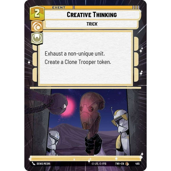 Star Wars: Unlimited Twilight of the Republic Common Creative Thinking #465 (Hyperspace)