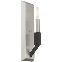 4.5 inch 1 Light Brushed Nickel & Black ADA Wall Sconce with Steel base material