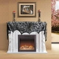thumbnail image 4 of Decoración de Halloween Decoraciones de Halloween Lámpara de mesa de encaje Tela para chimenea Cortina de ventana Decoración de Halloween, 4 of 5
