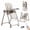 Electric-WHITE, variant on Electric 2 in 1 Baby High Chair Convertible Baby Swing Adjustable Seat for Eating,Folding Baby Dining Chairs with Remote Control, Unisex,WHITE