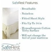 SafeRest Premium Hypoallergenic Waterproof Mattress Protector, Vinyl Free, Twin XL