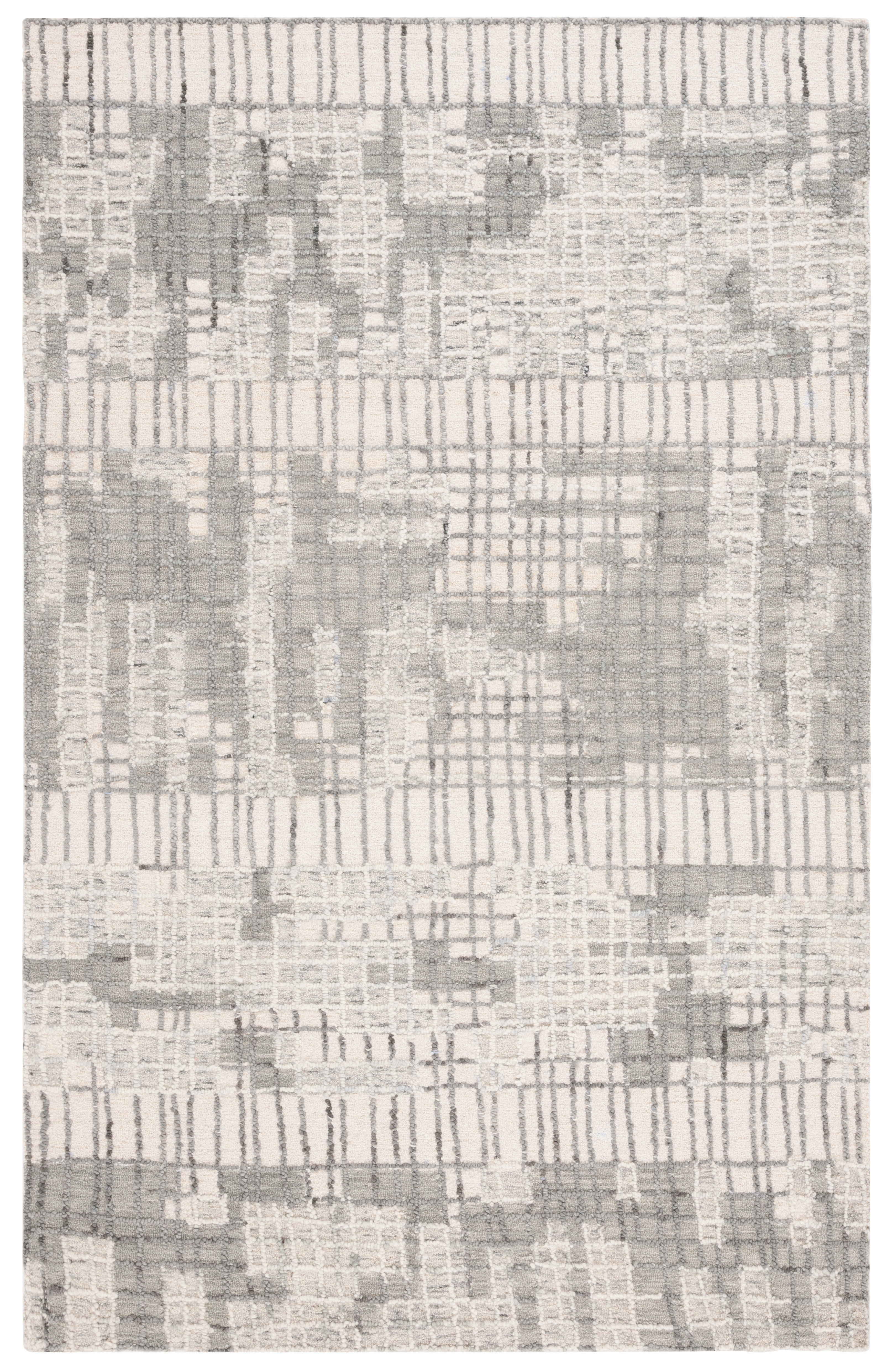 SAFAVIEH Abstract Alton Geometric Area Rug, Ivory/Dark Gray, 6' x 9'