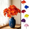 thumbnail image 1 of MTBLYS Flores artificiales de hortensia|5 cabezas|arbusto de hortensia artificial de seda|decoración para verano|otoño|hogar|bodas|fiestas y exteriores|arreglo floral artificial para jarrón, 1 of 8