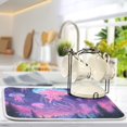 thumbnail image 2 of Yayeee Dish Drying Mat for Kitchen Counter Ultra Absorbent Easy Clean Pad 24x18", Neon Jellyfish, 2 of 7